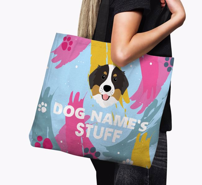 Paint Splatter: Personalized {breedFullName} Canvas Bag